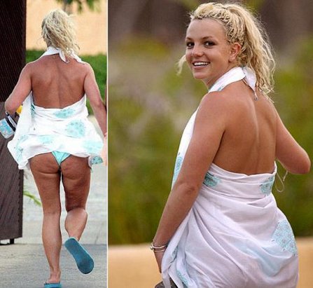 Otra foto de Britney Spear donde se ve gorda y con celulitis