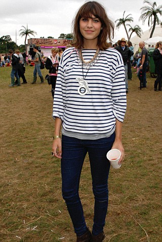 Alexa Chung in the Virgin Mobile Louder Lounge at the V Festival on August 19, 2007 in Chelmsford, England.